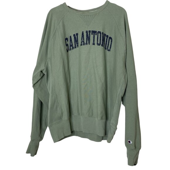 Champion Large Sweatshirt Reverse Weave San Antonio Vintage Crew Neck Unisex - Picture 1 of 10